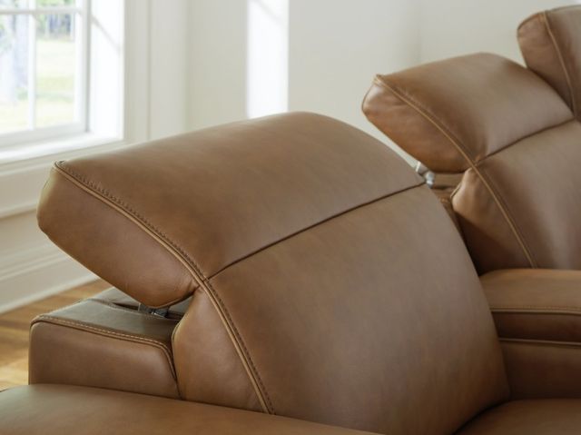Signature Design by Ashley® Rally-Up 3-Piece Caramel Modular Power Reclining Sectional Loveseat with Console-3