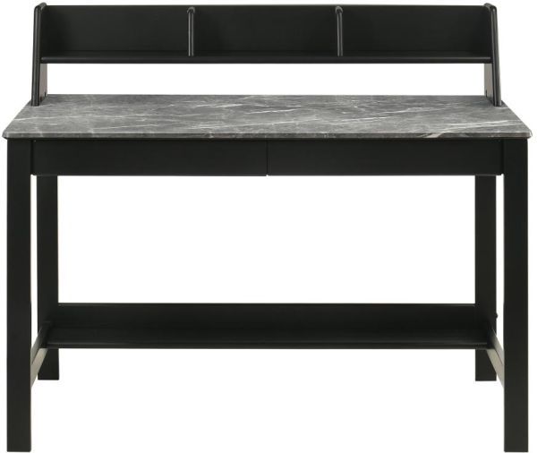 Coaster® Besler Black/Gray Stone SmartTop Writing Desk with Shelf-3