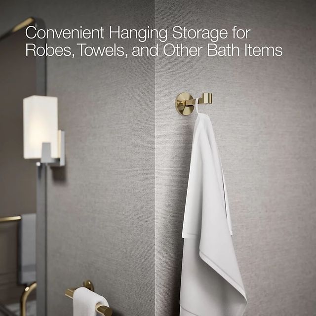 KOHLER® Components® Vibrant French Gold Robe Hook-3