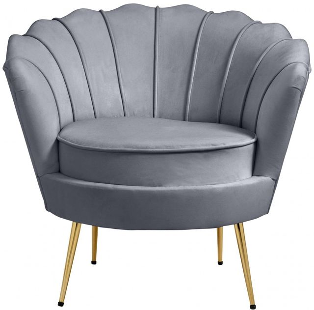 Meridian Furniture Gardenia Grey Velvet Chair-0