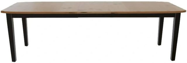 Mavin Customizable 84" Boat Extendable Dining Table with 18" Leaf-1