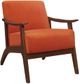 Mazin Furniture Carlson Orange Upholstered Accent Chair-0