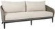 Sunset West Marbella Stone Gray Aluminum/Olefin Rope Outdoor Sofa with Echo Ash Cushion-0