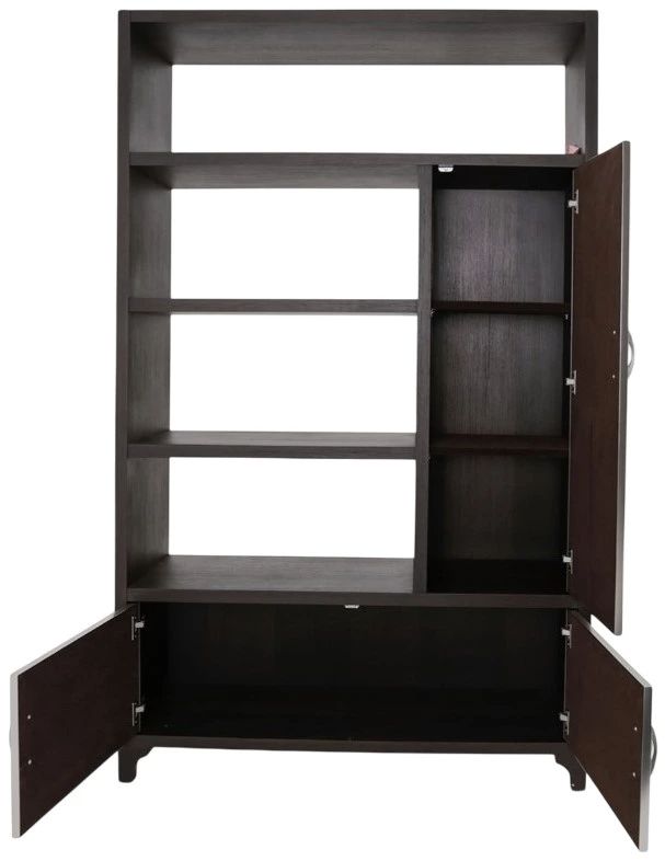 Michael Amini® 21 Cosmopolitan™ Pebble Grain Taupe/Umber Right Bookcase-1