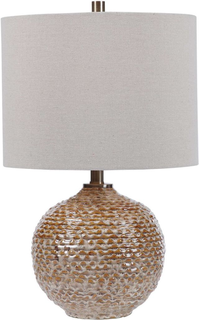 Uttermost® Lagos Brown Glaze Table Lamp-0