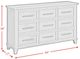Elements International Canterbury 4-Piece Ivory Full Bedroom Set-3