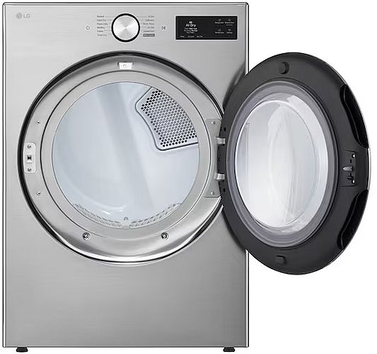 LG 7.4 Cu. Ft. Graphite Steel Gas Dryer with AI Sensor Dry and TurboSteam®-1