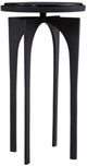 Bassett Mirror Moore Cast Glass Top Accent Table with Matte Black Base-0