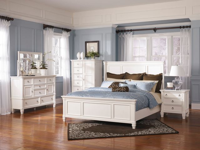 Millennium® by Ashley® Prentice White Queen Panel Bed-1