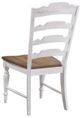 Winners Only® Augusta Rustic Brown/White Ladder Back Side Chair-1