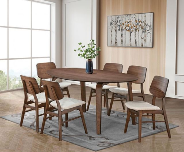 Furniture of America® Narvik 7-Piece Walnut Dining Table Set-0