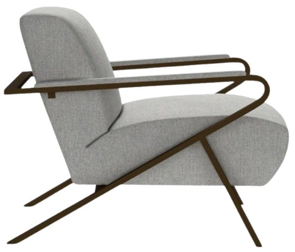 American Leather® Customizable Oscar Fabric Accent Chair-2