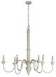 Forty West Sasha White 6-Light Chandelier-0