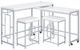 Coaster® Jackson 4-Piece Chrome/White Multipurpose Counter Height Dining Set-1