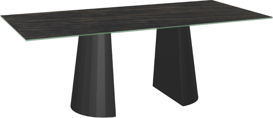 Amisco Customizable Gemma Italian Porcelain 84" Dining Table