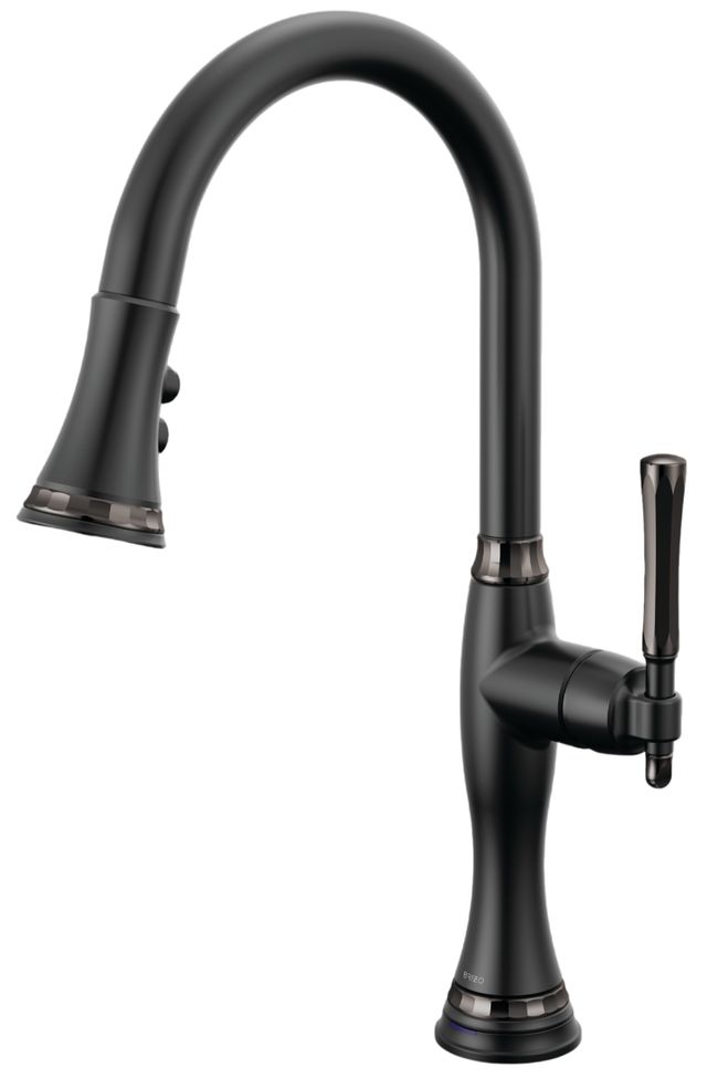Brizo Tulham® Brilliance® Black Onyx/Matte Black SmartTouch® Pull-Down Kitchen Faucet-0