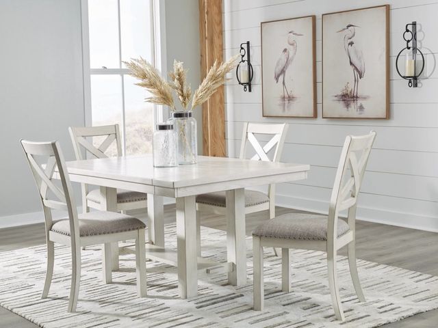 Signature Design by Ashley® Robbinsdale 5-Piece Antique White Dining Table Set-3