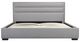Mazin Furniture Fabiola Grey Queen Upholstered Platform Panel Bed -4