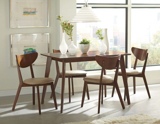 Coaster® Kersey 2-Piece Beige/Chestnut Dining Side Chairs-6