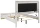 Coaster® Caraway Light Gray/White Queen Upholstered Panel Bed-2