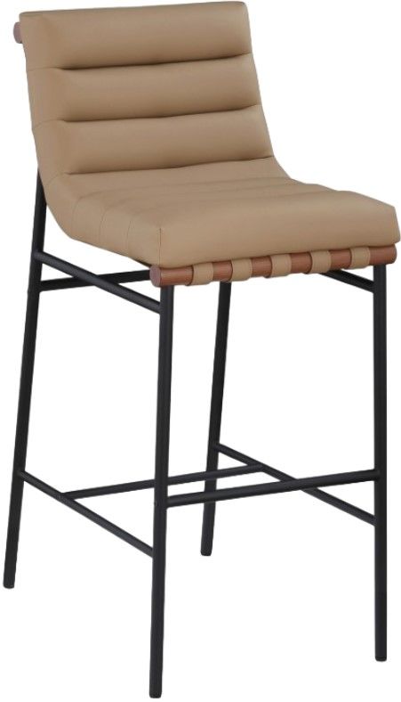Meridian Furniture Burke Tan/Matte Black Bar Stool-0