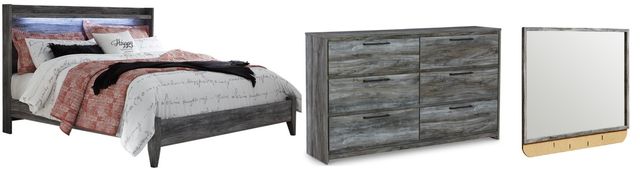 Signature Design by Ashley® Baystorm 3-Piece Gray Queen Panel Bed Set-0