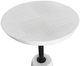 Moe's Home Collection Foundation White Concrete Outdoor Accent Table with Metal Base-1