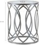Olliix by Madison Park Tempered Glass Accent Table with Grey Base -3