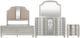 New Classic® Home Furnishings Reflections 4-Piece Matte Silver Queen Panel Bedroom Set-0