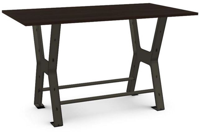 Amisco Customizable Parade 42" Short Wood Top Bar Table Base-1