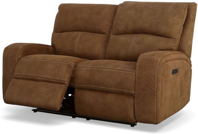 Flexsteel® Nirvana Saddle Power Reclining Loveseat with Power Headrests-2
