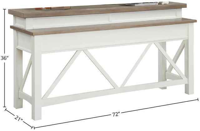 Parker House® Americana Modern Weathered Natural Console Table with Cotton Base-2
