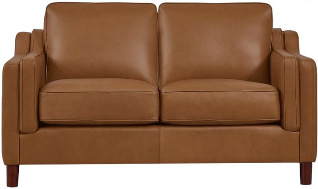 Hydeline® Bella Cognac Brown Loveseat-0