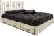 Montana Woodworks® Homestead Ready to Finish Full Platform Storage Bed with Laser Engraved Elk Design-0