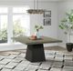 Elements International Jemma Gray Dining Table with Dark Espresso Base-5