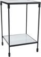 Renwil® Giulia White Accent Table with Matte Black Base-0