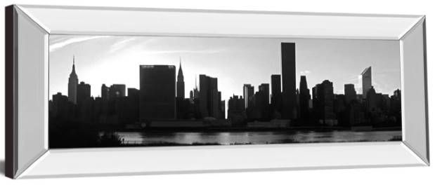 Classy Art Panorama of NYC VI by Jeff Pica Mirrored Frame Wall Art-1