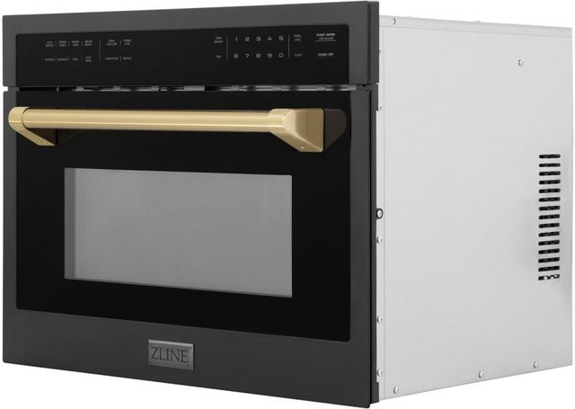 ZLINE Autograph Edition 24" 1.6 Cu. Ft. Black Stainless Steel Electric Speed Oven-2