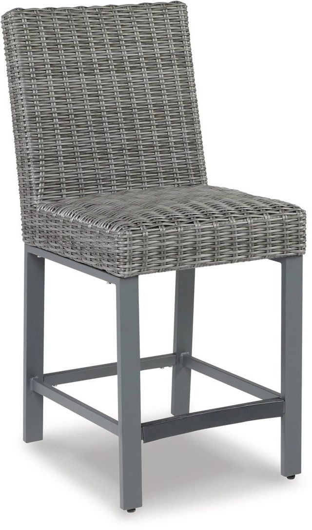 Signature Design by Ashley® Palazzo Gray Outdoor Barstool-0