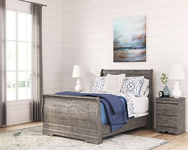 Signature Design by Ashley® Bayzor Warm Gray Vintage Full Sleigh Headboard-2