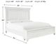 Benchcraft® Kanwyn Whitewash King Panel Bed with 1-Bench Storage -2
