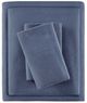 Olliix by True North by Sleep Philosophy Cozy Flannel Blue Solid King 100% Cotton Printed Sheet Set-0