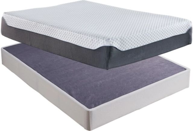 Sierra Sleep® by Ashley® Chime Elite 2-Piece 12" Memory Foam and Standard Foundation Queen Mattress Set-0