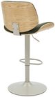 Armen Living Brock Ivory/Oak/Vintage Green Barstool-3