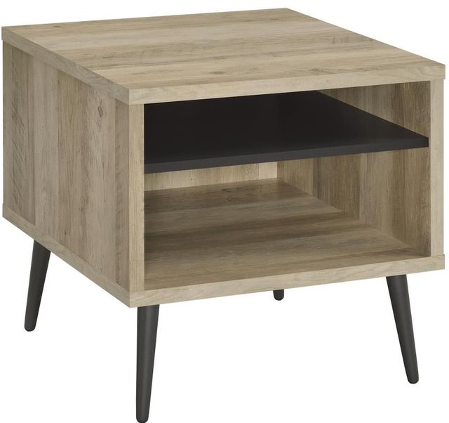 Coaster® Welsh 2-Piece Distressed Pine Occasional Table with Black Base Set-3