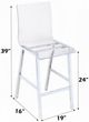 ACME Furniture Nadie 2-Piece Chrome/Clear Counter Chair Set-2