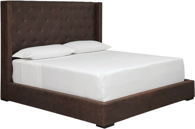 Signature Design by Ashley® Fremindon Coffee King Upholstered Panel Storage Bed-0