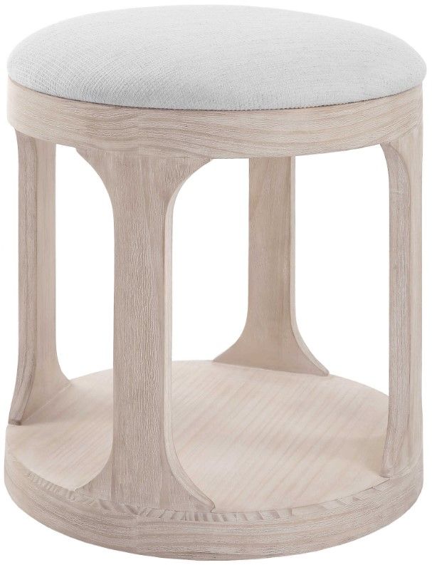 Uttermost® Dennen Oak/Off-White Ottoman-0