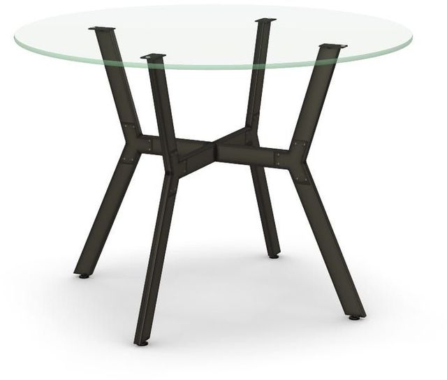 Amisco Customizable Norcross 30" Glass Top Round Table with a 36" Diameter Tabletop-0