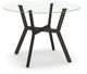 Amisco Customizable Norcross 30" Glass Top Round Table with a 36" Diameter Tabletop-0